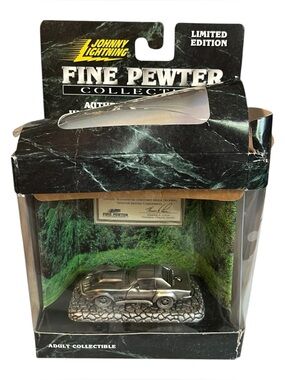 Johnny Lightning Fine Pewter Collectible Sports Car - Pewter Corvette Lemans